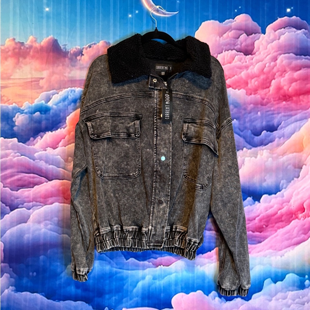 Current Mood Black Denim Jacket
